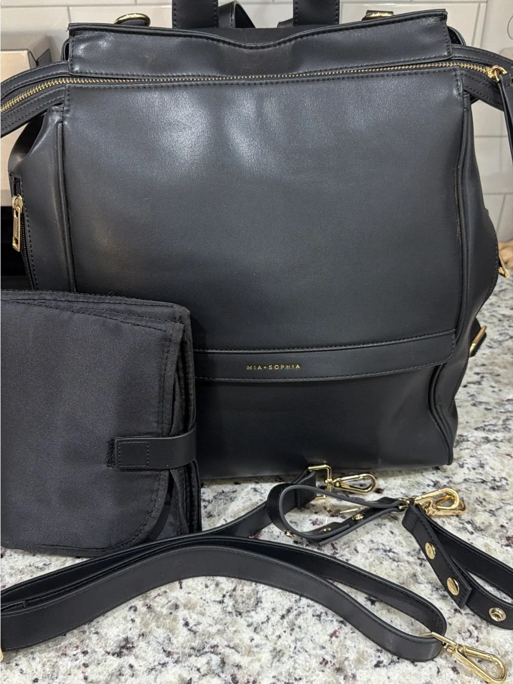 Sophia Black Diaper Backpack